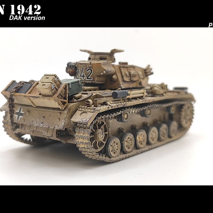 版画 Doppo 3D Printable Panzer III N early prod 1942, DAK/Europe/Winter